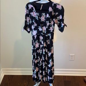Free People love of my life midi dress in floral